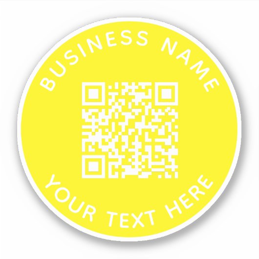 Voeg uw eigen ronde QR-codetekst toe Scanminima Sticker (Voorkant)