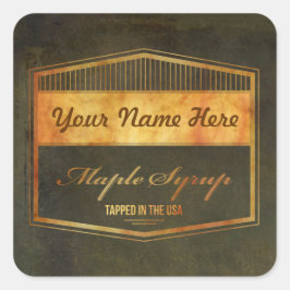 Voeg uw eigen Sticker Etiket merk Maple Syrup toe