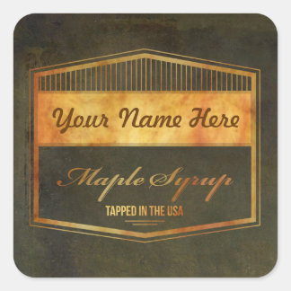 Voeg uw eigen Sticker Etiket merk Maple Syrup toe
