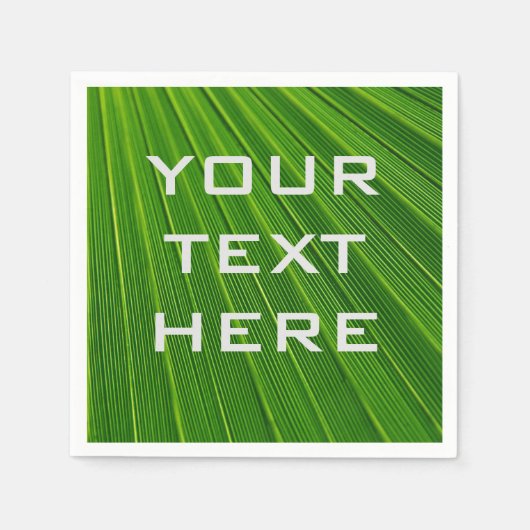 Voeg uw eigen tekst groen toe  servet (Voorkant)