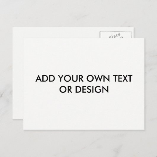 Voeg uw eigen tekst of ontwerp toe, pas aan briefkaart (Voorkant / Achterkant)