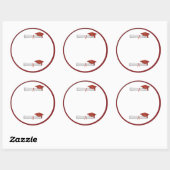 Voeg uw eigen tekst Red Afstuderen Sticker (Vel)