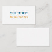 Voeg uw eigen tekst slogan Minimalist Modern Plain Informatiekaartje (Voorkant / Achterkant)