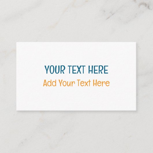 Voeg uw eigen tekst slogan Minimalist Modern Plain Informatiekaartje (Voorkant)