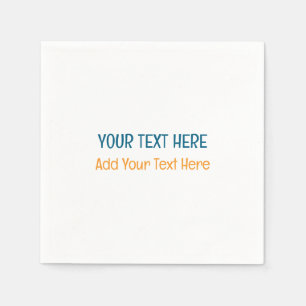 Voeg uw eigen tekst slogan Minimalist Modern Plain Servet
