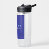 Voeg uw eigen tekst slogan Minimalist Modern Plain Waterfles (Links)