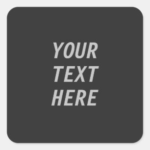 Voeg uw eigen tekst toe vierkante sticker