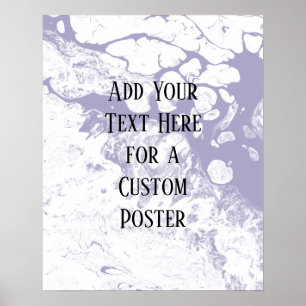 Voeg uw eigen tekst toe Witte & Stof Purple Marmer Poster