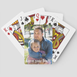 Voeg uw eigen Vaderdag van de fotodouane toe Pokerkaarten