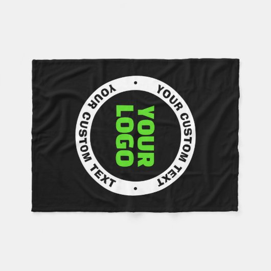 Voeg uw eigen zakelijke Logo of geüploade ontwerp  Fleece Deken (Voorkant (Horizontaal))