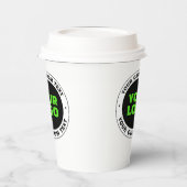 Voeg uw eigen zakelijke Logo of geüploade ontwerp Papieren Bekers (Links)