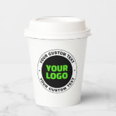 Voeg uw eigen zakelijke Logo of geüploade ontwerp Papieren Bekers (Voorkant)