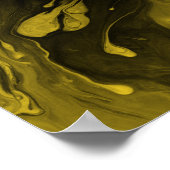 Voeg uw eigen zwarte prijsopgave toe, mosterdgeel poster (Hoek)