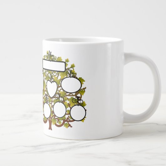 Voeg uw familienaam/pc's toe - Jumbo-Mok Extra Grote Beker (Rechts)