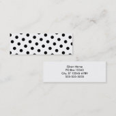 Voeg uw favoriete kleur toe aan zwarte poolpunten mini visitekaartje (Voorkant / Achterkant)