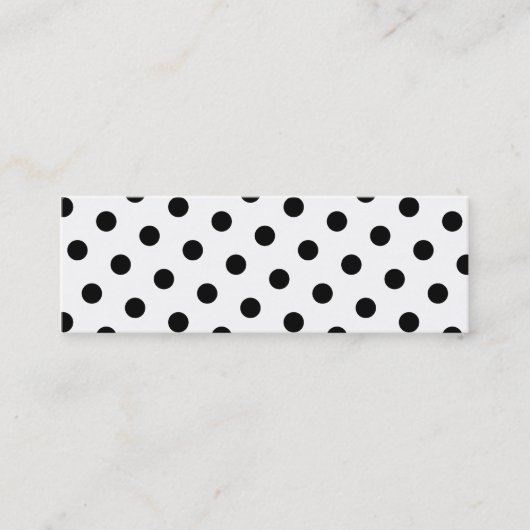 Voeg uw favoriete kleur toe aan zwarte poolpunten mini visitekaartje (Voorkant)
