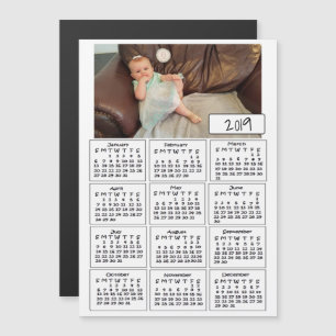 Voeg uw favoriete Photo Mini Calendar toe Magnetische Uitnodiging