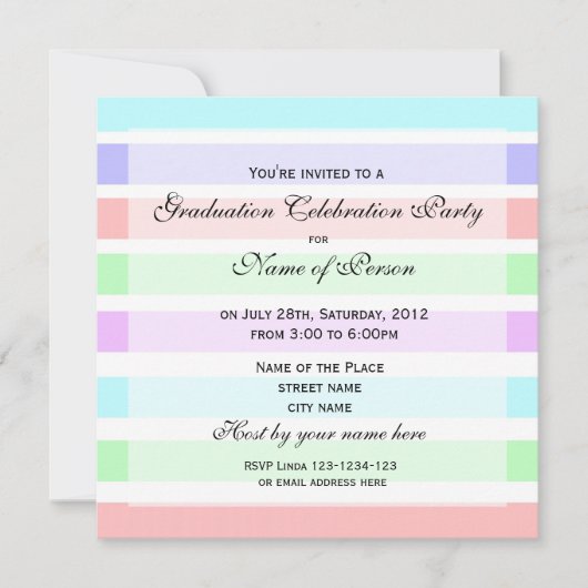 Voeg uw foto toe, elegant afstuderen voor zachte k kaart (Voorkant)