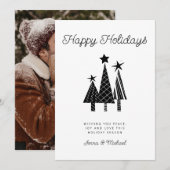 VOEG UW FOTO TOE | Feestdagen Moderne kerstboom Kaart (Voorkant / Achterkant)