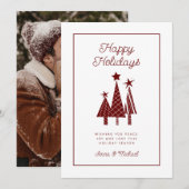 VOEG UW FOTO TOE | Feestdagen Moderne kerstboom Kaart (Voorkant / Achterkant)