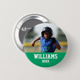 Voeg Uw Foto toe - het Team van Sporten Ronde Button 5,7 Cm
