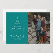 VOEG UW FOTO TOE | Kerstageboom Kaart (Voorkant / Achterkant)