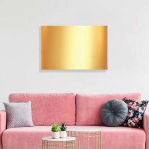 Voeg uw foto toe op elegante gouden achtergrond canvas afdruk