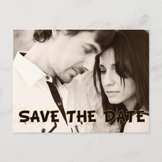 Voeg Uw Foto toe sparen de Datum Briefkaart (Voorkant)