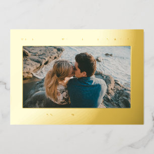 VOEG UW FOTO TOE   Vrolijk kerstfeest en gelukkig  Folie Feestdagenkaart