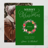 VOEG UW FOTO TOE | Vrolijk kerstfeest Kaart (Voorkant / Achterkant)