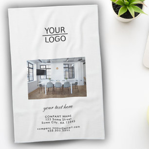 Voeg uw Foto van het Bedrijf van de Tekst van de D Theedoek