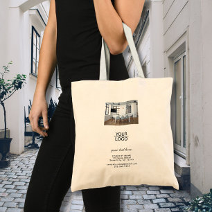 Voeg uw Foto van het Bedrijf van de Tekst van de D Tote Bag