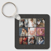 VOEG UW FOTO'S aangepaste collage Moederdag Sleutelhanger (Voorkant)