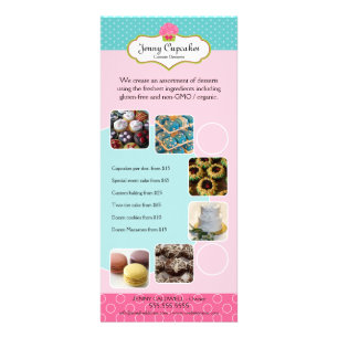 Voeg uw foto's Custom Bakery Reclamekaart