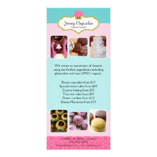 Voeg uw foto's Custom Bakery Reclamekaart