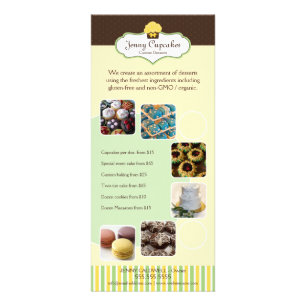 Voeg uw foto's Custom Bakery Reclamekaart