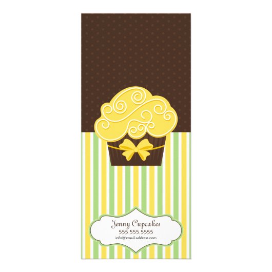 Voeg uw foto's Custom Bakery Reclamekaart (Achterkant)