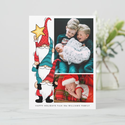 VOEG UW FOTOS-Gnomen decorcerende structuur TOE (Staand voorkant)