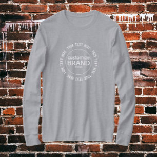 Voeg Uw Grijs van het Bedrijf van de Douane van de T-shirt