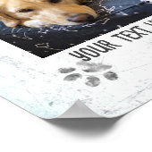 Voeg uw hond foto aangepaste huisdier muur kunst poster (Hoek)