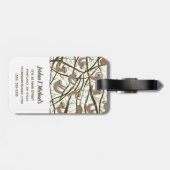 Voeg uw Initiaal toe | Het glimlachen van het Sleu Bagagelabel (Achterkant horizontaal)