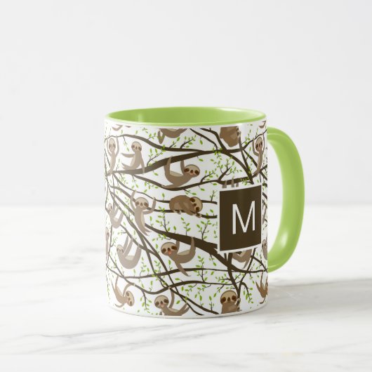 Voeg uw Initiaal toe | Het glimlachen van het Sleu Mok (Voorkant rechts)