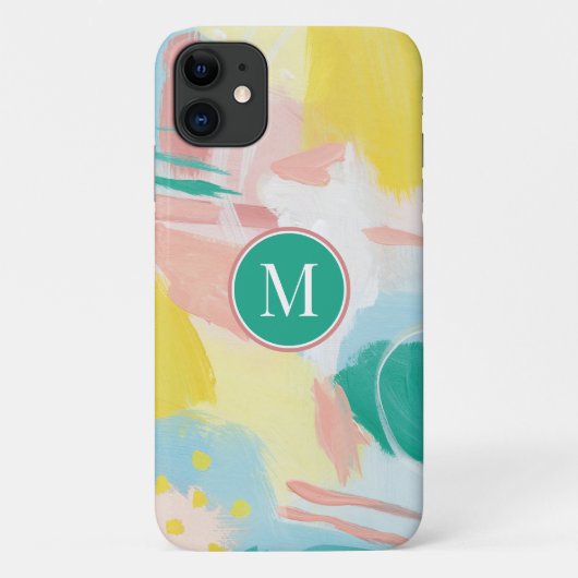 Voeg uw Initiaal toe | Verse zijde Abstract Case-Mate iPhone Case (Achterkant)