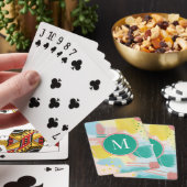 Voeg uw Initiaal toe | Verse zijde Abstract Pokerkaarten (Insitu)