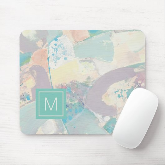 Voeg uw Initiaal toe | White Rock Pastel Muismat (Met muis)