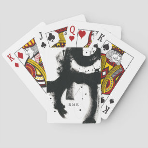 Voeg uw initialen toe Onyx Gebaar Pokerkaarten