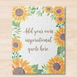 Voeg uw inspirerende Motivational Quote bloem toe Legpuzzel