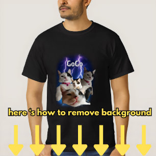 VOEG UW KAT CUSTOM ANIMALS TOE T-SHIRT