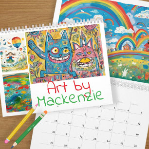 Voeg uw kinderen kunst gepersonaliseerd kalender