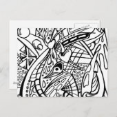 Voeg uw kleur BW2 Kleur me Lijn toe Briefkaart (Voorkant / Achterkant)